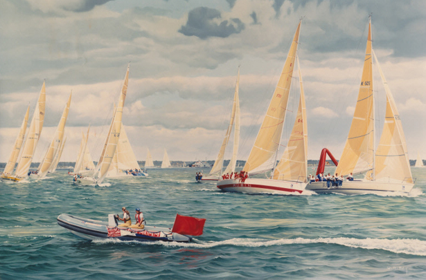 Admirals Cup race off Yarmouth Isle of Wight
