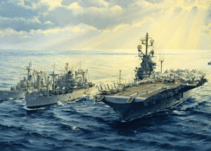 USS Intrepid Refuelling at Sea